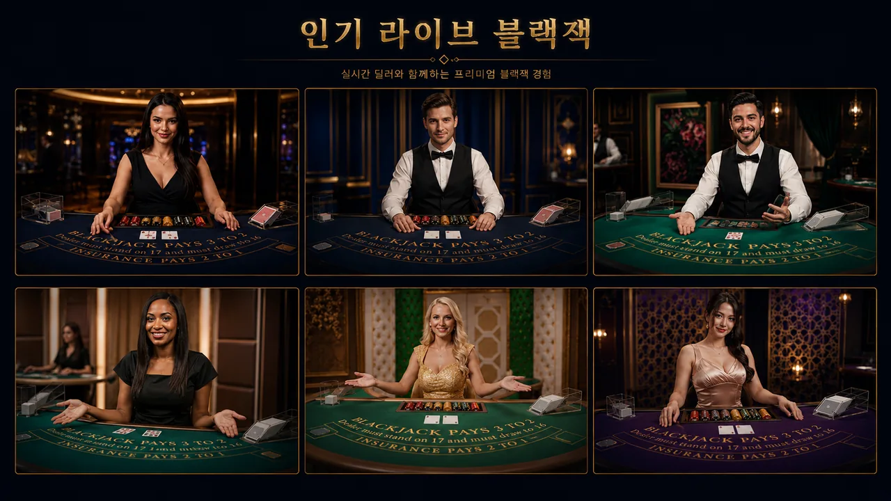 인기 라이브 블랙잭 테이블 갤러리 이미지