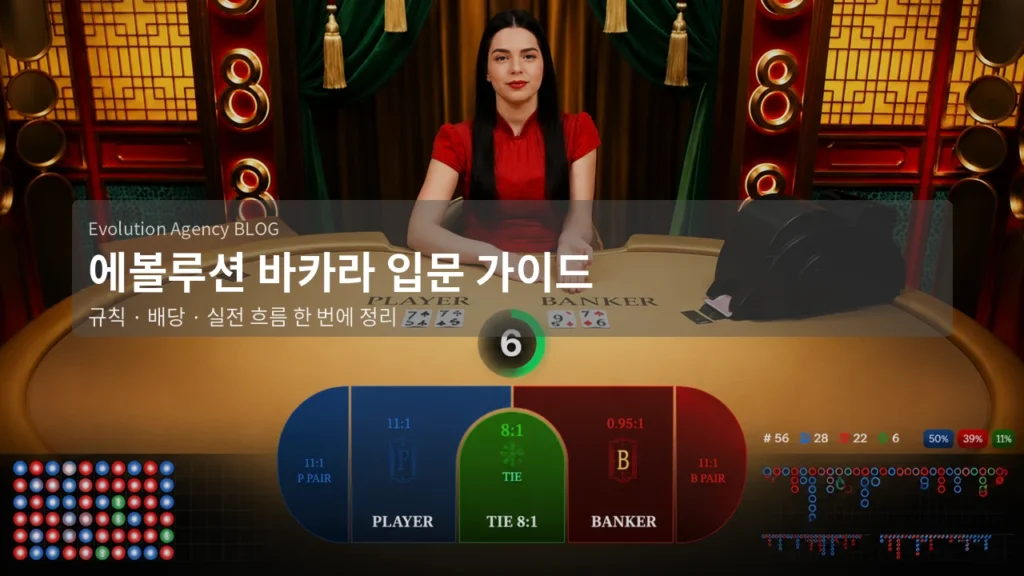에볼루션 바카라 입문 가이드: 규칙, 배당, 실전 흐름 한 번에 정리